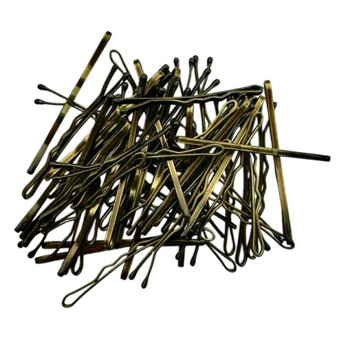 Профессиональные невидимки 50 мм, коричневые (упаковка 250 г)